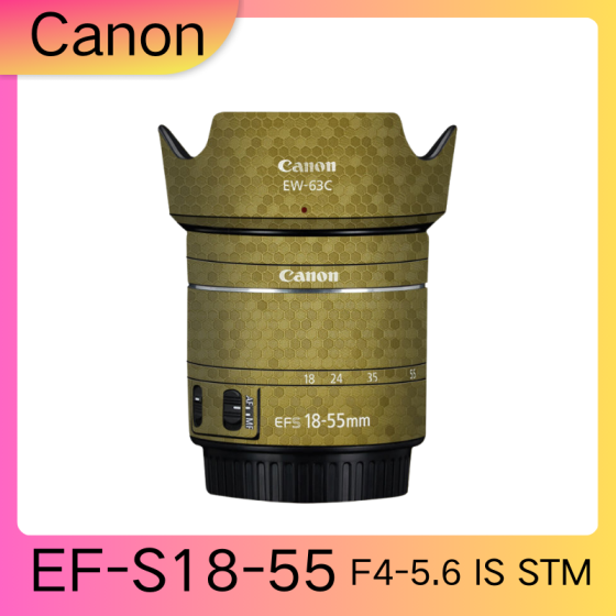 Lentes Canon EFS18-55F4-5.6 IS STM  - Pele câmera, adesivo câmera - com alta resistência a arranhões, à prova d'água e com design elegante.